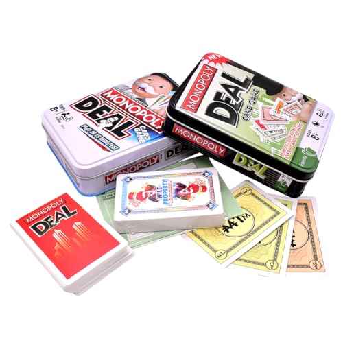 IOSCDH 2stück Monopol-y Deal Brettspiele,Monopol-y Kartenspiel,Reisespiel-Kartenspiel,Unterhaltsame Kartenspiel Spiel für Familien und Kinder ab 7 Jahren,Mehrfarbig,Metallbox IOSCDH 2stück Monopol-y Deal Brettspiele,Monopol-y Kartenspiel,Reisespiel-Kartenspiel,Unterhaltsame Kartenspiel Spiel für Familien und Kinder ab 7 Jahren,Mehrfarbig,Metallbox von IOSCDH
