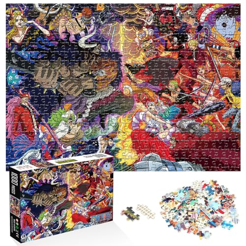 IOSCDH Puzzle 1000 Teile Anime Puzzle Anime Puzzle Lu-ffy Puzzle Großes Foto Poster Puzzle Farbenfrohes Legespiel für Anime Fans Erwachsene und Kinder - A von IOSCDH