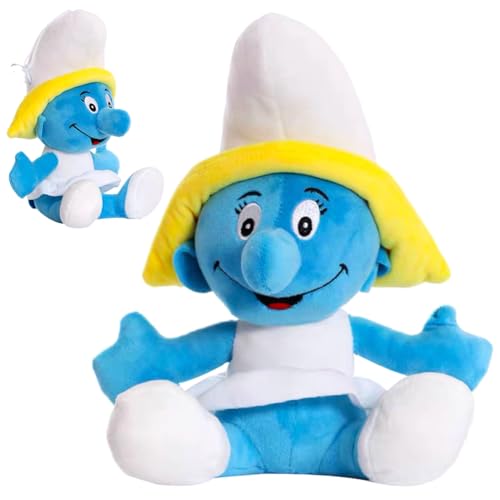 IOSCDH Smurfs Plüschtier, Anime Cartoon Schlümpfe Plüschtier Smurf Plüschtier Kuscheltier Stofftier Gefüllte Plüschpuppe,Mädchen Jungen Bett Kinderzimmer Dekor Themed Geburtstag Party Supplies(D) von IOSCDH