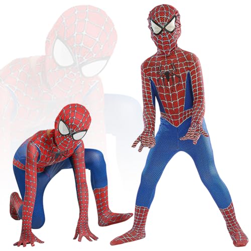 IOSCDH Spider Costume Children, 3D Anime Suit Children Boys, Children's Spider Costume Set, Halloween Christmas Carnival Party Costume Children - XXL/150 von IOSCDH