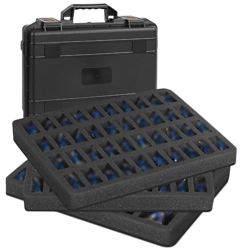 IPEB Miniature Sturdy Hard Case Figurine Minature Carrying Box,108 Slot Miniatur Figur Hartschalenkoffer,Kompatibel mit den meisten Miniaturen,Schwarz IPEB Miniature Sturdy Hard Case Figurine Minature Carrying Box,108 Slot Miniatur Figur Hartschalenkoffer,Kompatibel mit den meisten Miniaturen,Schwarz von IPEB