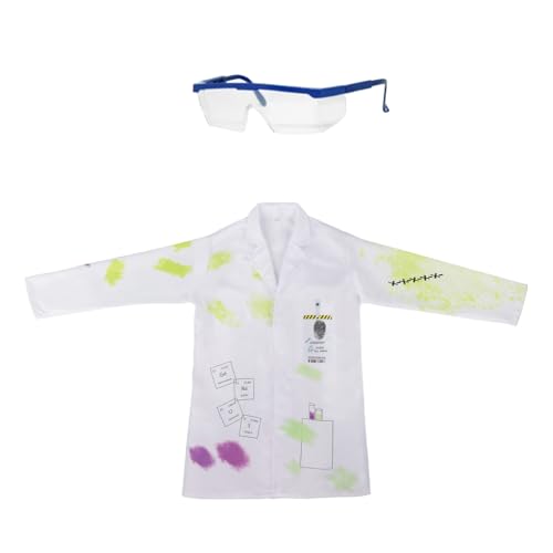 IPENNY Halloween Kostüme für Erwachsen Mad Scientist Kostüm mit Knöpfen Wissenschaftszubehör mit Brille Männer Frauen Laborkittel Wissenschaftler Set Kit Rollenspiel Fasching Cosplay IPENNY Halloween Kostüme für Erwachsen Mad Scientist Kostüm mit Knöpfen Wissenschaftszubehör mit Brille Männer Frauen Laborkittel Wissenschaftler Set Kit Rollenspiel Fasching Cosplay von IPENNY
