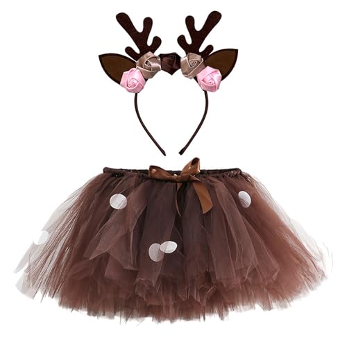 IPENNY Hexenkostüm für Kinder Mädchen 3-8 Jahre Set Rock Tutu und Haarreif Kostüm für Halloween Rave Karneval Weihnachten Cosplay von IPENNY