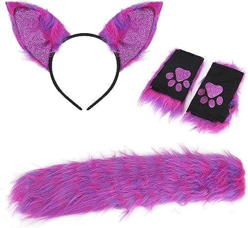 IPENNY Katze Cosplay Kostüm Set Kätzchen Kit Tierkostüm Haarreif Halskette Schwanz und Ohren Cat Ears Stirnband Set Kunstpelz für Halloween Karneval Party Dekoration Party Kostüm Dressing IPENNY Katze Cosplay Kostüm Set Kätzchen Kit Tierkostüm Haarreif Halskette Schwanz und Ohren Cat Ears Stirnband Set Kunstpelz für Halloween Karneval Party Dekoration Party Kostüm Dressing von IPENNY