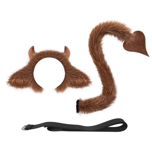 IPENNY Plüsch Horn Stirnband Teufelsohren Teufel Ohren Haarband für Erwachsen Dämonen Haarreifen Fasching Karneval Halloween Party Kostüm Haarschmuck Stirnband Headwear Hörner Kopfschmuck von IPENNY