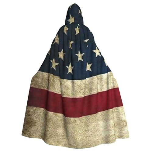 IPPONGET Amerikanische Flagge, Uni, volle Länge, mit Kapuze, gruseliges Halloween-Kostüm, Zubehör, mittelalterlicher Hexen-Vampir IPPONGET Amerikanische Flagge, Uni, volle Länge, mit Kapuze, gruseliges Halloween-Kostüm, Zubehör, mittelalterlicher Hexen-Vampir von IPPONGET