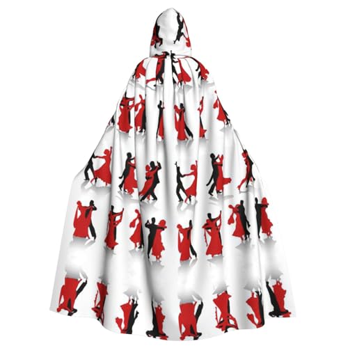 IPPONGET Ballsaal-Tanzaufdruck, Unisex, volle Länge, mit Kapuze, gruseliges Halloween-Kostüm, Zubehör, mittelalterliche Hexe, Vampir IPPONGET Ballsaal-Tanzaufdruck, Unisex, volle Länge, mit Kapuze, gruseliges Halloween-Kostüm, Zubehör, mittelalterliche Hexe, Vampir von IPPONGET