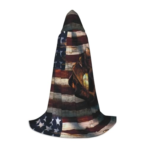 IPPONGET Baseball-Umhang mit amerikanischer Flagge, Karneval, Mottoparty, Dekoration, Vampir, Rollenspiel, Gothic, Cosplay von IPPONGET