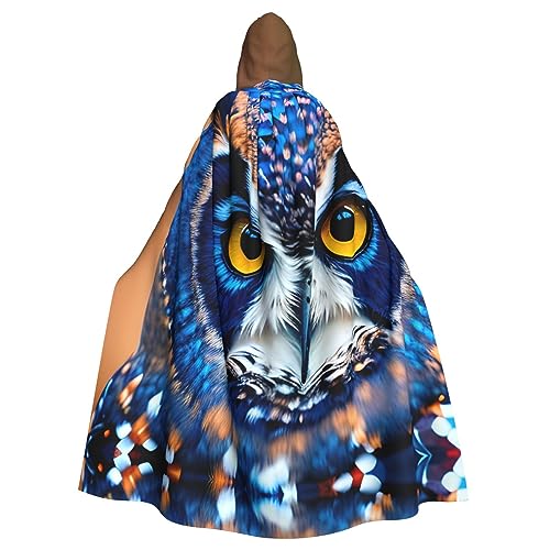 IPPONGET Blaue Eule, Unisex, volle Länge, mit Kapuze, gruseliges Halloween-Kostüm, Zubehör, mittelalterliche Hexe, Vampir IPPONGET Blaue Eule, Unisex, volle Länge, mit Kapuze, gruseliges Halloween-Kostüm, Zubehör, mittelalterliche Hexe, Vampir von IPPONGET