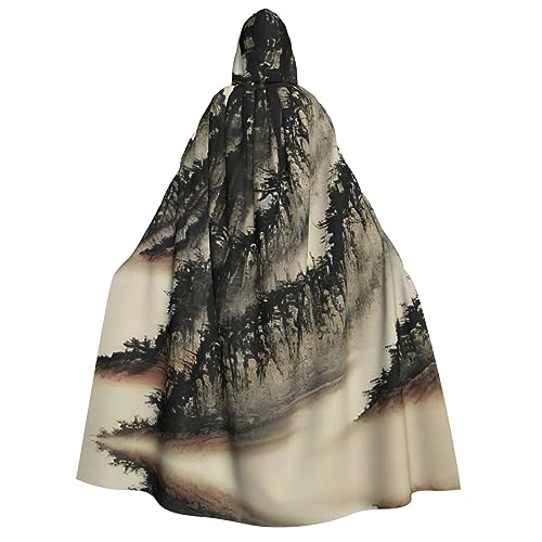 IPPONGET Chinesischer Malerei-Druck, Unisex, Kapuzenumhang für Erwachsene, für Halloween, Cosplay, Renaissance, Messen, mit Kapuze IPPONGET Chinesischer Malerei-Druck, Unisex, Kapuzenumhang für Erwachsene, für Halloween, Cosplay, Renaissance, Messen, mit Kapuze von IPPONGET