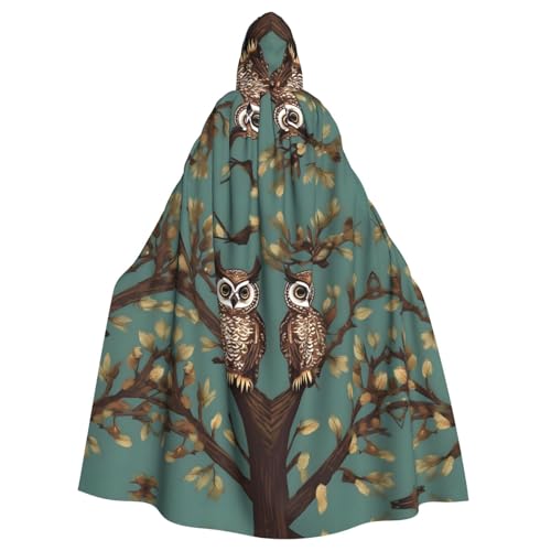 IPPONGET Eule Baum Zweige Druck Unisex volle Länge Kapuze Gruseliges Halloween Kostüm Zubehör Mittelalter Hexe Vampir IPPONGET Eule Baum Zweige Druck Unisex volle Länge Kapuze Gruseliges Halloween Kostüm Zubehör Mittelalter Hexe Vampir von IPPONGET