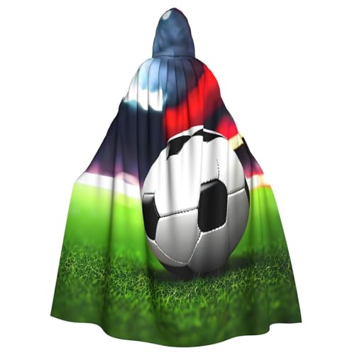 IPPONGET Fußball-Sportball-Aufdruck, Karnevals-Umhang mit Kapuze, für Damen und Herren, für Cosplay und Mottopartys IPPONGET Fußball-Sportball-Aufdruck, Karnevals-Umhang mit Kapuze, für Damen und Herren, für Cosplay und Mottopartys von IPPONGET