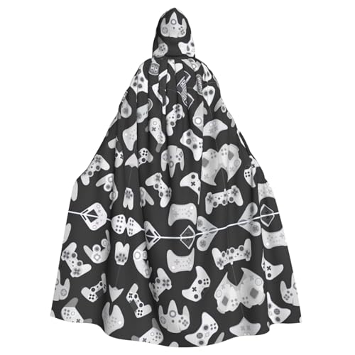 IPPONGET Game Controller Print Unisex Full Length Hooded Spooky Halloween Costume Accessory Medieval Witch Vampire von IPPONGET