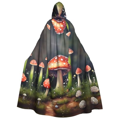 IPPONGET Gemälde-Pilz-Druck, Unisex, Kapuzenumhang für Erwachsene, für Halloween, Cosplay, Renaissance-Messen, mit Kapuze IPPONGET Gemälde-Pilz-Druck, Unisex, Kapuzenumhang für Erwachsene, für Halloween, Cosplay, Renaissance-Messen, mit Kapuze von IPPONGET