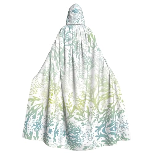 IPPONGET Grüner Meerblau-Algen-Druck, Karnevals-Umhang mit Kapuze, für Damen und Herren, für Cosplay und Mottopartys IPPONGET Grüner Meerblau-Algen-Druck, Karnevals-Umhang mit Kapuze, für Damen und Herren, für Cosplay und Mottopartys von IPPONGET