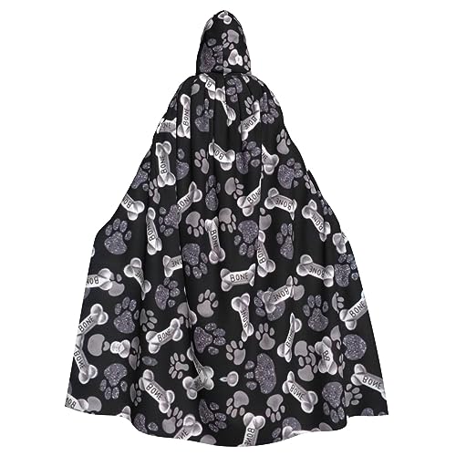 IPPONGET Halloween-Kostüm für Hunde, Welpen, Pfotenabdruck, Unisex, volle Länge, mit Kapuze, gruseliges Halloween-Kostüm, Zubehör, mittelalterliche Hexe, Vampir IPPONGET Halloween-Kostüm für Hunde, Welpen, Pfotenabdruck, Unisex, volle Länge, mit Kapuze, gruseliges Halloween-Kostüm, Zubehör, mittelalterliche Hexe, Vampir von IPPONGET