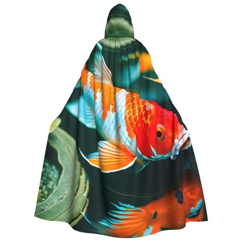 IPPONGET Hübscher Koi-Fisch-Druck, Unisex, Kapuzenumhang für Erwachsene, für Halloween, Cosplay, Renaissance-Messen IPPONGET Hübscher Koi-Fisch-Druck, Unisex, Kapuzenumhang für Erwachsene, für Halloween, Cosplay, Renaissance-Messen von IPPONGET
