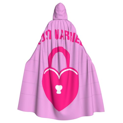 IPPONGET Just Married Print Karneval Umhang mit Kapuze für Damen Herren für Cosplay und Mottopartys Umhang IPPONGET Just Married Print Karneval Umhang mit Kapuze für Damen Herren für Cosplay und Mottopartys Umhang von IPPONGET