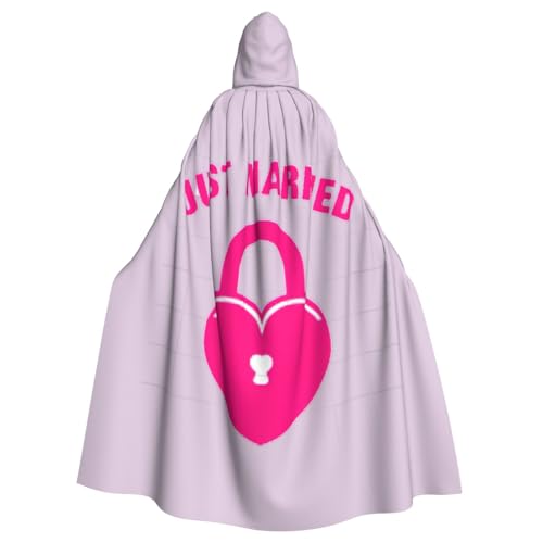 IPPONGET Just Married Print Unisex Full Length Hooded Spooky Halloween Costume Accessory Medieval Witch Vampire von IPPONGET