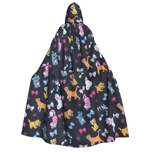 IPPONGET Kapuzenumhang mit Cartoon-Katzen-Aufdruck, für Cosplay, Maskerade, Bühnenauftritte, Veranstaltungen, Fiesta-Umhang IPPONGET Kapuzenumhang mit Cartoon-Katzen-Aufdruck, für Cosplay, Maskerade, Bühnenauftritte, Veranstaltungen, Fiesta-Umhang von IPPONGET