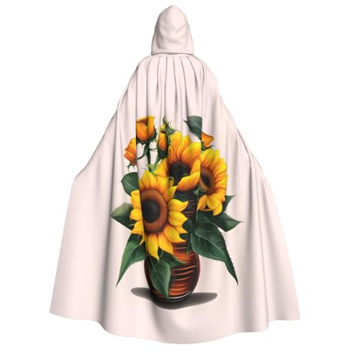 IPPONGET Kapuzenumhang mit Sonnenblumen- und Rosen-Aufdruck, für Cosplay, Maskerade, Bühnenauftritte, Veranstaltungen, Fiesta-Umhang IPPONGET Kapuzenumhang mit Sonnenblumen- und Rosen-Aufdruck, für Cosplay, Maskerade, Bühnenauftritte, Veranstaltungen, Fiesta-Umhang von IPPONGET
