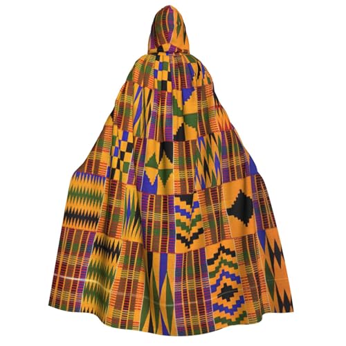 IPPONGET Kapuzenumhang mit afrikanischem Ethno-Muster, unisex, für Erwachsene, für Halloween, Cosplay, Renaissance-Messen von IPPONGET
