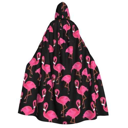 IPPONGET Kapuzenumhang mit niedlichem rosa Flamingodruck, für Cosplay, Maskerade, Bühnenauftritte, Events, Fiesta-Umhang IPPONGET Kapuzenumhang mit niedlichem rosa Flamingodruck, für Cosplay, Maskerade, Bühnenauftritte, Events, Fiesta-Umhang von IPPONGET