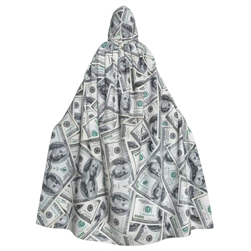 IPPONGET Lustiger Dollar-Gelddruck, Unisex, volle Länge, mit Kapuze, gruseliges Halloween-Kostüm, Zubehör, Mittelalter-Hexe, Vampir IPPONGET Lustiger Dollar-Gelddruck, Unisex, volle Länge, mit Kapuze, gruseliges Halloween-Kostüm, Zubehör, Mittelalter-Hexe, Vampir von IPPONGET