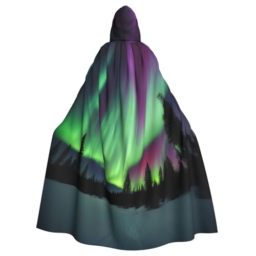 IPPONGET Nordlichter-Malerei-Druck, Unisex, volle Länge, mit Kapuze, gruseliges Halloween-Kostüm, Zubehör, mittelalterliche Hexe, Vampir IPPONGET Nordlichter-Malerei-Druck, Unisex, volle Länge, mit Kapuze, gruseliges Halloween-Kostüm, Zubehör, mittelalterliche Hexe, Vampir von IPPONGET