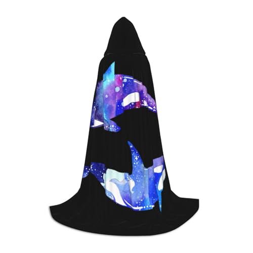 IPPONGET Orca Killer-Wal-Druck, Kapuzenumhang, Karneval, Mottoparty, Dekorationen, Vampir, Rollenspiel, Gothic, Cosplay IPPONGET Orca Killer-Wal-Druck, Kapuzenumhang, Karneval, Mottoparty, Dekorationen, Vampir, Rollenspiel, Gothic, Cosplay von IPPONGET