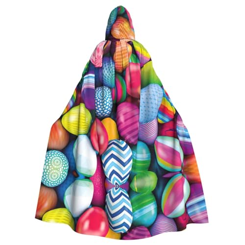 IPPONGET Ostereier-Druck, Unisex, volle Länge, mit Kapuze, gruseliges Halloween-Kostüm, Zubehör, mittelalterliche Hexe, Vampir IPPONGET Ostereier-Druck, Unisex, volle Länge, mit Kapuze, gruseliges Halloween-Kostüm, Zubehör, mittelalterliche Hexe, Vampir von IPPONGET