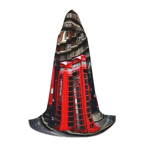 IPPONGET Phone Booth London Street Print Kapuzenumhang Karneval Motto Party Dekorationen Vampir Rollenspiel Gothic Cosplay von IPPONGET