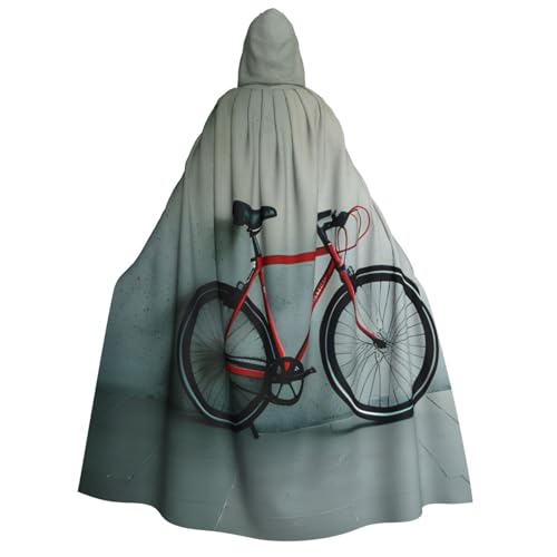 IPPONGET Retro-Fahrradmuster-Druck, Unisex, Kapuzenumhang für Erwachsene, für Halloween, Cosplay, Renaissance-Messen, mit Kapuze IPPONGET Retro-Fahrradmuster-Druck, Unisex, Kapuzenumhang für Erwachsene, für Halloween, Cosplay, Renaissance-Messen, mit Kapuze von IPPONGET