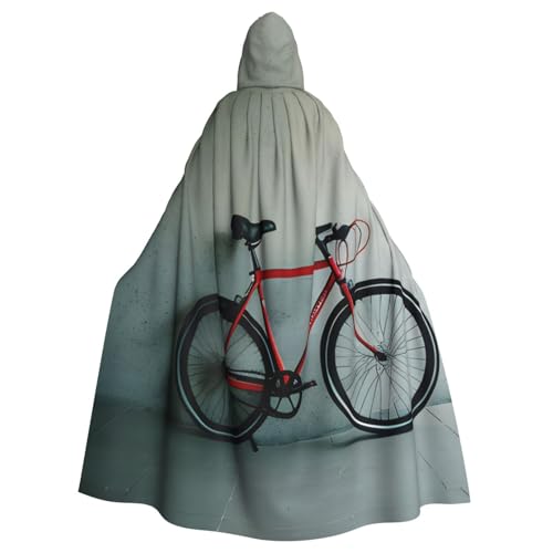 IPPONGET Retro-Fahrradmuster-Druck, Unisex, volle Länge, mit Kapuze, gruseliges Halloween-Kostüm, Zubehör, mittelalterliche Hexe, Vampir IPPONGET Retro-Fahrradmuster-Druck, Unisex, volle Länge, mit Kapuze, gruseliges Halloween-Kostüm, Zubehör, mittelalterliche Hexe, Vampir von IPPONGET