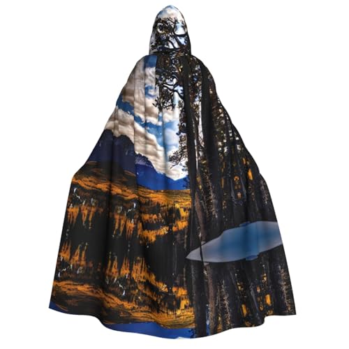 IPPONGET Rocky Mountain Range-Aufdruck, Unisex-Kapuzenumhang für Erwachsene, für Halloween, Cosplay, Renaissance-Messen, mit Kapuze IPPONGET Rocky Mountain Range-Aufdruck, Unisex-Kapuzenumhang für Erwachsene, für Halloween, Cosplay, Renaissance-Messen, mit Kapuze von IPPONGET