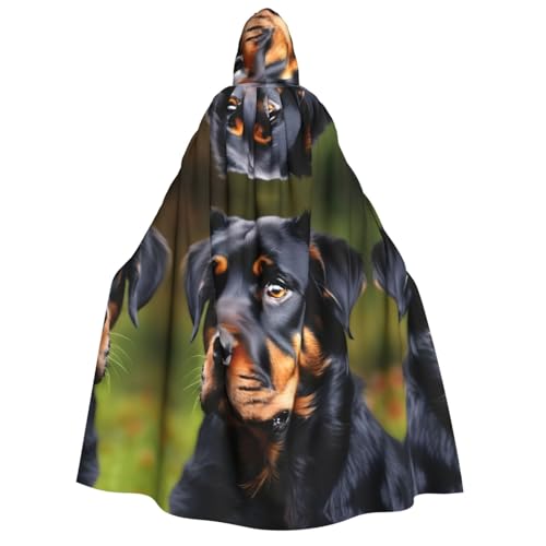 IPPONGET Rottweiler-Muster, Unisex, Kapuzenumhang für Erwachsene, für Halloween, Cosplay, Renaissance-Messen von IPPONGET