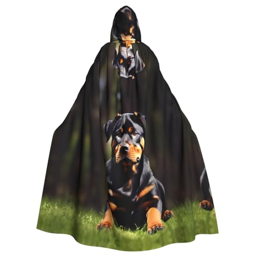 IPPONGET Rottweiler Tapetendruck, Uni, volle Länge, mit Kapuze, gruseliges Halloween-Kostüm, Zubehör, Mittelalter-Hexe, Vampir IPPONGET Rottweiler Tapetendruck, Uni, volle Länge, mit Kapuze, gruseliges Halloween-Kostüm, Zubehör, Mittelalter-Hexe, Vampir von IPPONGET