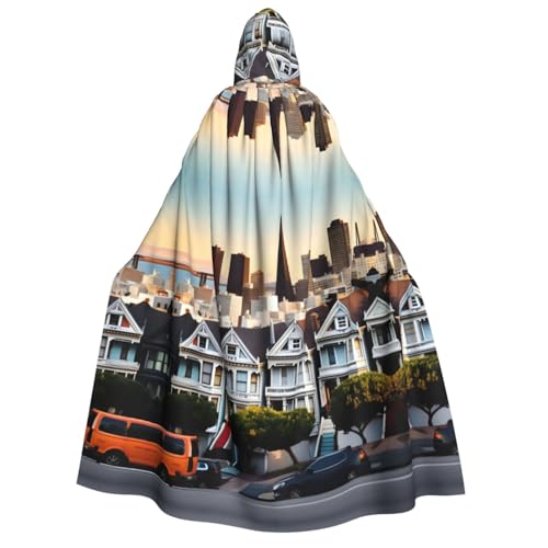 IPPONGET San Francisco Unisex Kapuzenumhang für Erwachsene für Halloween Cosplay Renaissance Messen mit Kapuze von IPPONGET