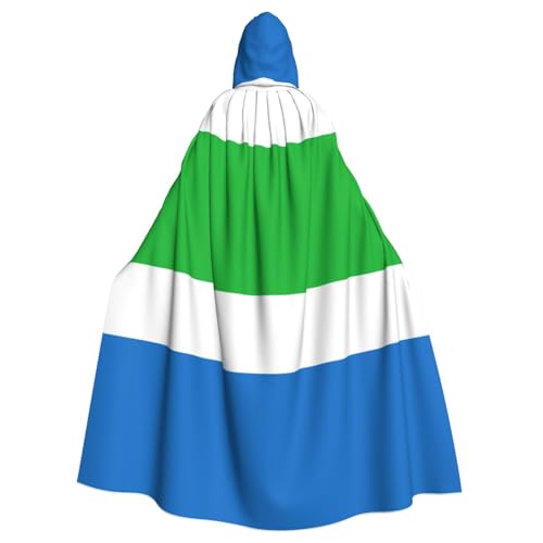 IPPONGET Sierra Leone Flaggen-Druck, Karnevals-Umhang mit Kapuze, für Damen und Herren, für Cosplay und Mottopartys IPPONGET Sierra Leone Flaggen-Druck, Karnevals-Umhang mit Kapuze, für Damen und Herren, für Cosplay und Mottopartys von IPPONGET