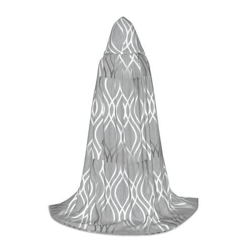 IPPONGET Silberner geometrischer Figuren-Druck, Kapuzenumhang, Karneval, Mottoparty, Dekorationen, Vampir, Rollenspiel, Gothic, Cosplay IPPONGET Silberner geometrischer Figuren-Druck, Kapuzenumhang, Karneval, Mottoparty, Dekorationen, Vampir, Rollenspiel, Gothic, Cosplay von IPPONGET