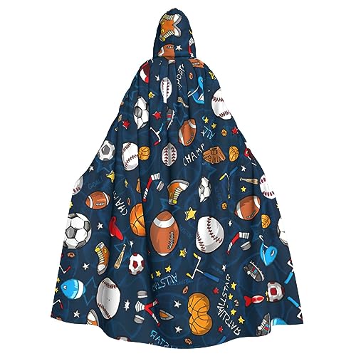 IPPONGET Sport-Baseball-Spiel-Druck, Uni, volle Länge, mit Kapuze, gruseliges Halloween-Kostüm, Zubehör, mittelalterlicher Hexen-Vampir IPPONGET Sport-Baseball-Spiel-Druck, Uni, volle Länge, mit Kapuze, gruseliges Halloween-Kostüm, Zubehör, mittelalterlicher Hexen-Vampir von IPPONGET