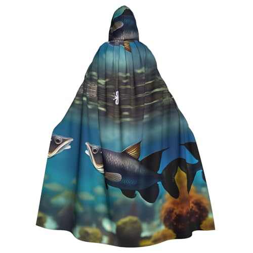 IPPONGET Subaquatic Wels-Druck, Unisex, volle Länge, mit Kapuze, gruseliges Halloween-Kostüm, Zubehör, mittelalterlicher Hexen-Vampir IPPONGET Subaquatic Wels-Druck, Unisex, volle Länge, mit Kapuze, gruseliges Halloween-Kostüm, Zubehör, mittelalterlicher Hexen-Vampir von IPPONGET