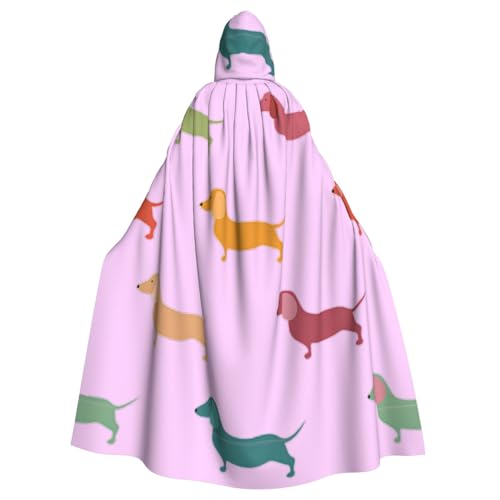 IPPONGET Süßer Dackel-Aufdruck, Unisex, volle Länge, mit Kapuze, gruseliges Halloween-Kostüm, Zubehör, mittelalterliche Hexe, Vampir IPPONGET Süßer Dackel-Aufdruck, Unisex, volle Länge, mit Kapuze, gruseliges Halloween-Kostüm, Zubehör, mittelalterliche Hexe, Vampir von IPPONGET