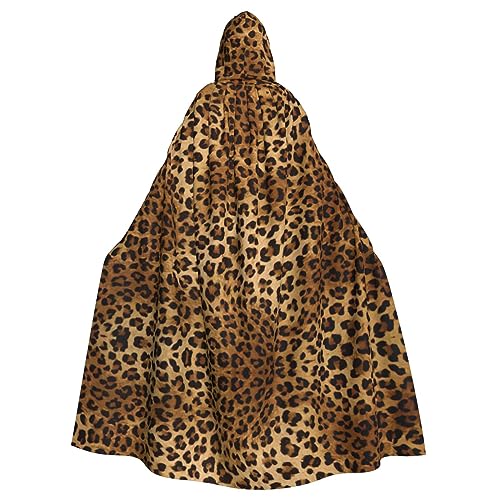 IPPONGET Süßes Leopardenmuster, Unisex, volle Länge, mit Kapuze, gruseliges Halloween-Kostüm, Zubehör, mittelalterliches Hexen-Vampir IPPONGET Süßes Leopardenmuster, Unisex, volle Länge, mit Kapuze, gruseliges Halloween-Kostüm, Zubehör, mittelalterliches Hexen-Vampir von IPPONGET