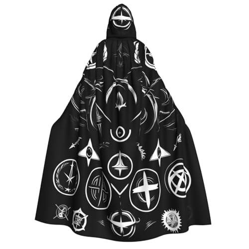 IPPONGET Supernatural Symbols Kapuzenumhang für Erwachsene, für Cosplay, Maskerade, Bühnenauftritte, Events, Fiesta, Umhang IPPONGET Supernatural Symbols Kapuzenumhang für Erwachsene, für Cosplay, Maskerade, Bühnenauftritte, Events, Fiesta, Umhang von IPPONGET