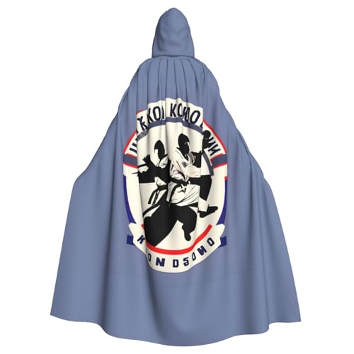 IPPONGET Taekwondo-Designdruck, Unisex, volle Länge, mit Kapuze, gruseliges Halloween-Kostüm, Zubehör, mittelalterliche Hexe, Vampir IPPONGET Taekwondo-Designdruck, Unisex, volle Länge, mit Kapuze, gruseliges Halloween-Kostüm, Zubehör, mittelalterliche Hexe, Vampir von IPPONGET