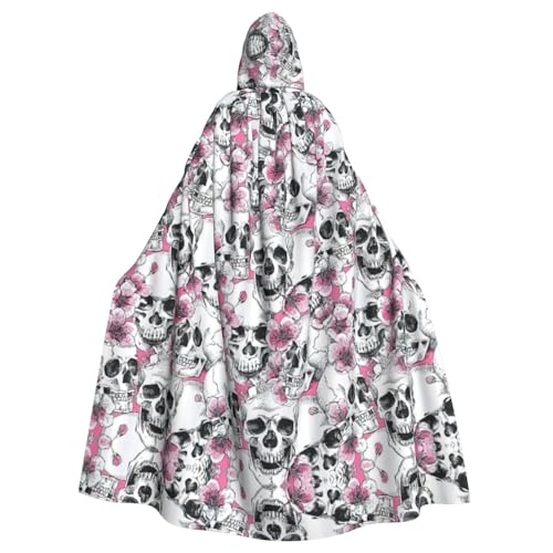 IPPONGET Totenkopf-Druck, Uni, volle Länge, mit Kapuze, gruseliges Halloween-Kostüm, Zubehör, mittelalterliche Hexe, Vampir IPPONGET Totenkopf-Druck, Uni, volle Länge, mit Kapuze, gruseliges Halloween-Kostüm, Zubehör, mittelalterliche Hexe, Vampir von IPPONGET