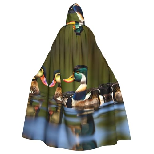 IPPONGET Two Mallard Ducks Print Unisex Full Length Hooded Spooky Halloween Costume Accessory Medieval Witch Vampire von IPPONGET