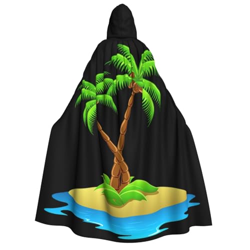IPPONGET Umhang mit 3D-Palmen-Druck, mit Kapuze, für Cosplay, Maskerade, Bühnenauftritte, Veranstaltungen, Fiesta-Umhang IPPONGET Umhang mit 3D-Palmen-Druck, mit Kapuze, für Cosplay, Maskerade, Bühnenauftritte, Veranstaltungen, Fiesta-Umhang von IPPONGET