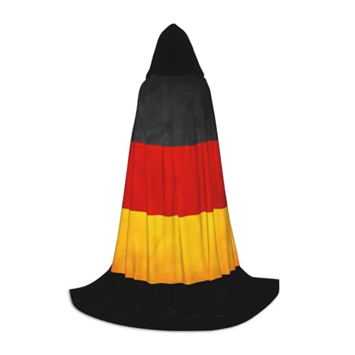 IPPONGET Umhang mit Deutschland-Flagge, mit Kapuze, Karneval, Mottoparty, Dekoration, Vampir, Rollenspiel, Gothic, Cosplay von IPPONGET